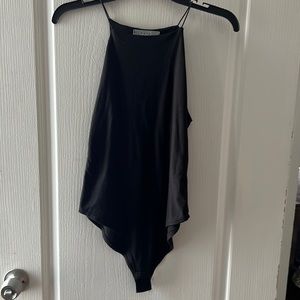 Halter top body suit - black size s